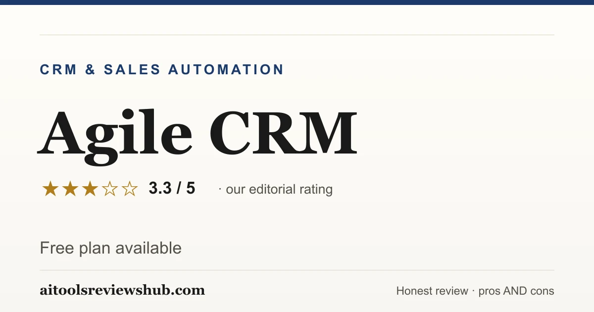 Agile CRM — honest review