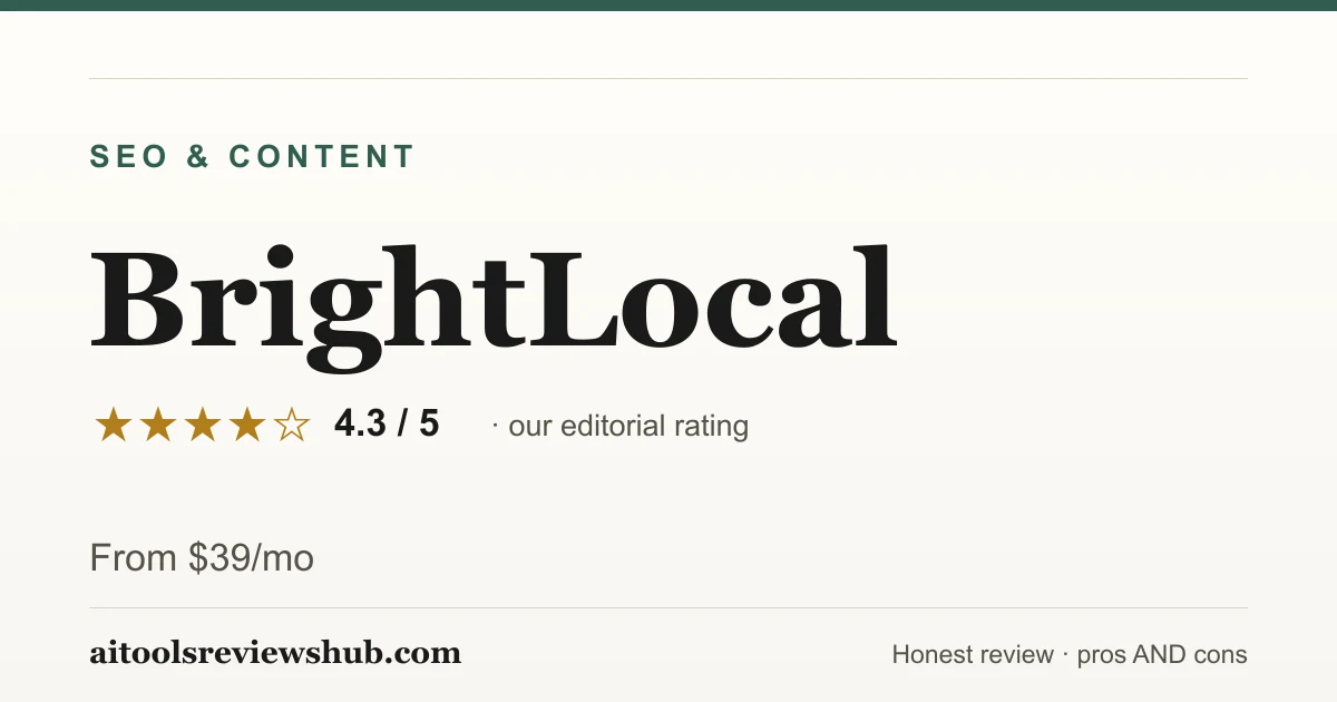 BrightLocal — honest review