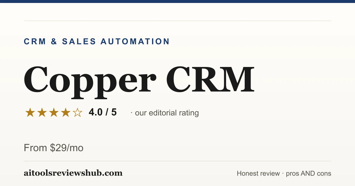 Copper CRM — honest review