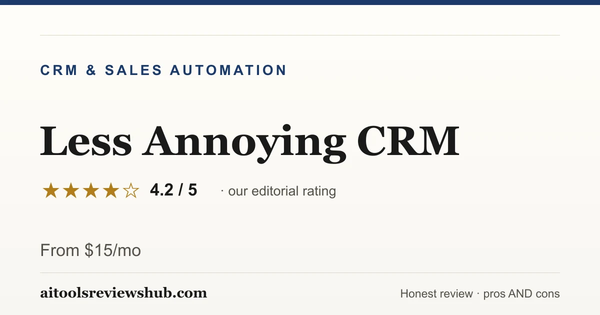 Less Annoying CRM — honest review
