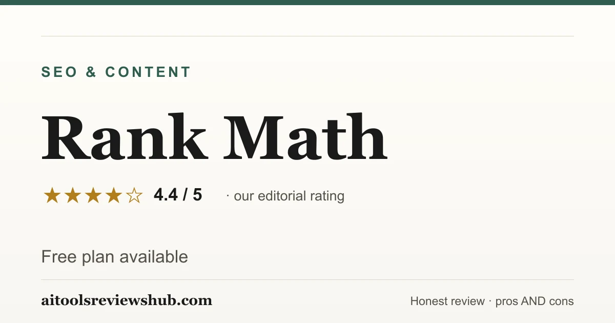 Rank Math — honest review