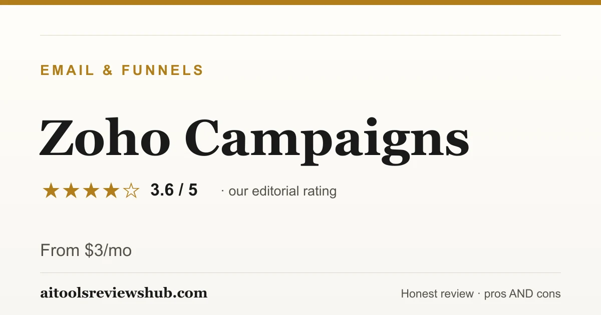 Zoho Campaigns — honest review